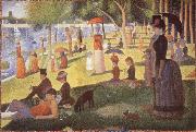 Georges Seurat A Sunday Afternoon at the lle de la Grande Jatte oil painting reproduction